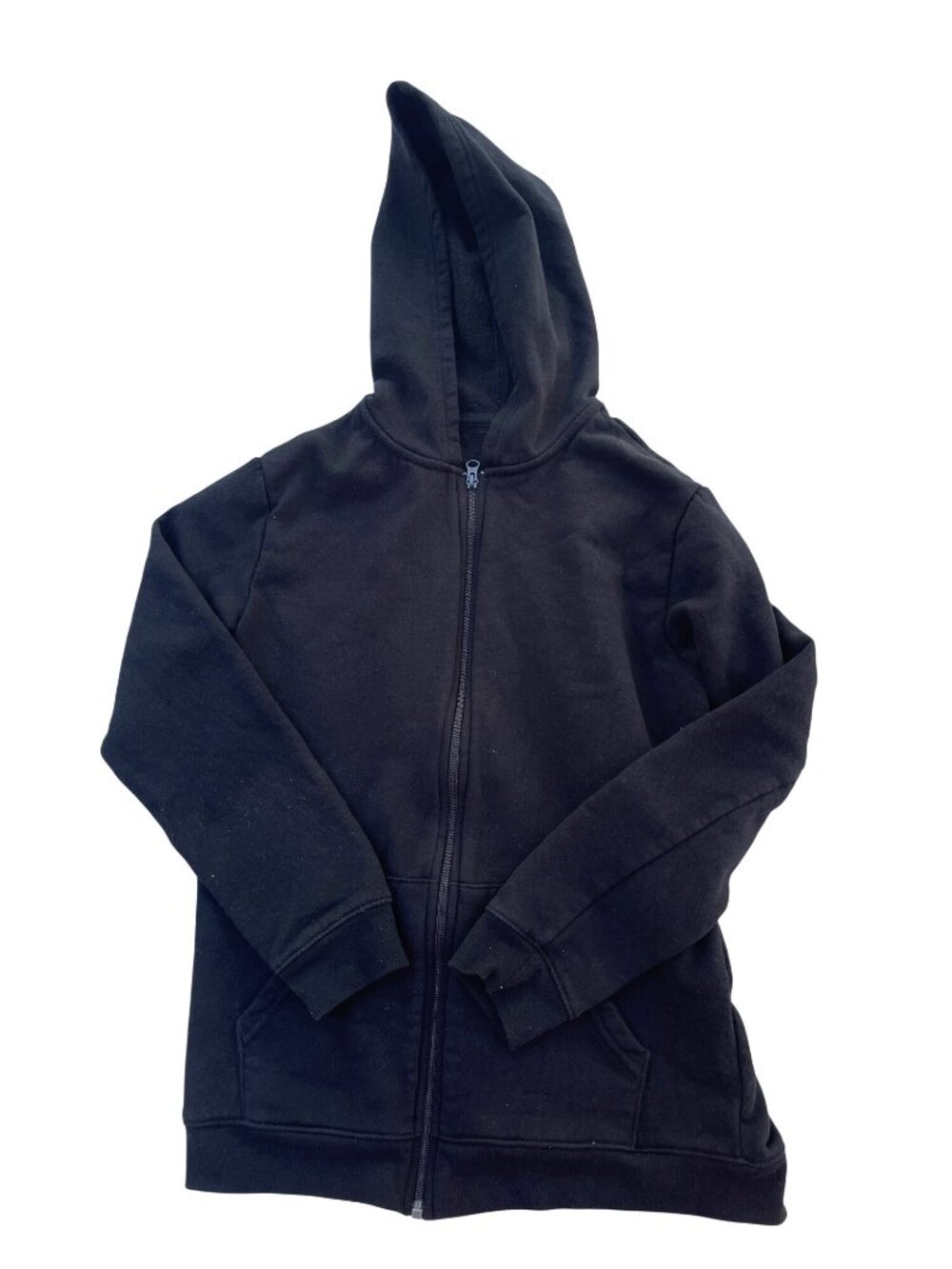 Cat & Jack XL Black Full-Zip Hoodie Kids Size 14 Cotton Blend Casual Warm Layer